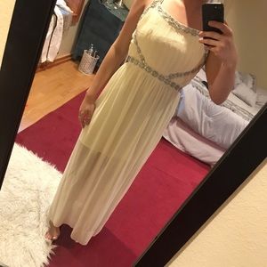 Apricot Lane Cream colored maxi dress